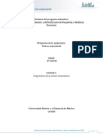 Unidad 2. Diagnostico de La Cultura Empresarial