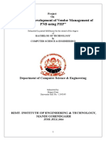 Design and Development of Vendor Management of PNB Using PHP