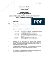 IRS S 88-93 - For Low Maintenance Lead Acid Stationary Sec Ce