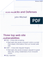 XSS Attacks and Defenses: John Mitchell