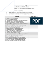 Identifying Zero and First Conditionals