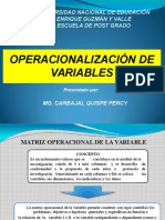 Operacionalización de Variables