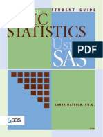 Step-By-Step Basic Statistics Using SAS - Student Guide PDF