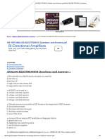 100 Top Analog Electronics Questions and Answers PDF Analog Electronics Questions