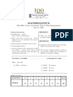 Mathematics: 2012 HSC Course Assessment Task 3 (Trial Examination) June 21, 2012