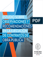 Estudio Sobre Observaciones y Recomendaciones en La Ejecución de Contratos de Obra Pública