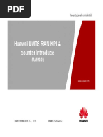 Huawei UMTS RAN KPI & Counter Introduce (RAN10.0) Nicole V1