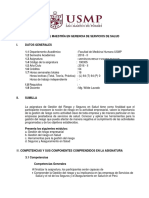 Silabo de Gestión Del Riesgo y Seguros en Salud - Actualizado