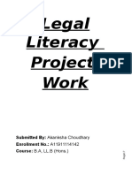 Legal Literacy Project Work