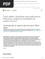 Cómo Utilizar Visual Basic para Aplicaciones (VBA) para Cambiar Los Formularios de Usuario en Excel PDF