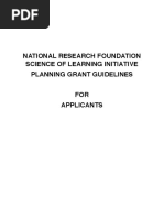 NRF Sol Planning Grants Application Guidelines