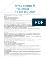 Discurso Del Día Internacional Contra La Violencia Hacia Las Mujeres