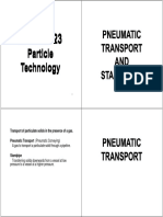 Transport of Particulate Solids in The Presence of A Gas. Pneumatic Transport (Pneumatic Conveying)