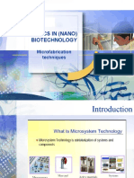 Topics in (Nano) Biotechnology: Microfabrication Techniques