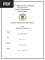 Obtención de Una Cetona - Informe Completo de Laboratorio