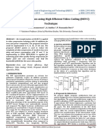 Image Compression Using High Efficient Video Coding (HEVC) Technique