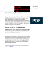 HISTORY of Abnormal Psychology