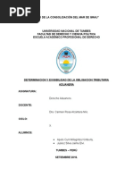 Determinacion y Exigibilidad de La Obligacion Tributaria Aduanera