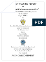 Summer Training Report "Signaling & Telecommunication": Acknowledgement