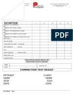 Decription: Compaction Test Result