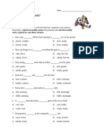 Adjectives and Adverbs Worksheet Reading Level 01