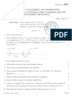 Be Engineering Mechanics Osmania University Question Papers
