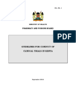 Guidelines For Conduct of Clinical Trials in Kenya 2016