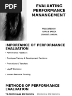 Evaluating Performance Manangement: Presented By: Naman Nanda Srikant Sharma