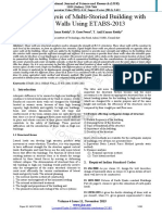 Seismic Analysis of Multi-Storied Building With Shear Walls Using ETABS-2013