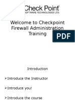 Checkpoint Firewall Administration Training Part1