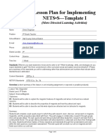 Lesson Plan For Implementing NETS - S-Template I: (More Directed Learning Activities)