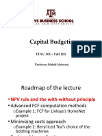 Finc361 - Lecture - 11 - Capital Budgeting PDF