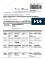 E-Ticket Receipt & Itinerary: Passenger and Ticket Information