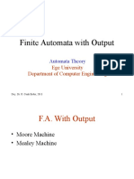 Finite Automata With Output: Ege University Department of Computer Engineering