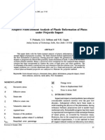 Adaptive Finite-Element Analysis of Plastic Deformation of Plates Under Projectile Impact