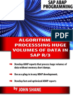 Sap Abap Algorithm For Processing Huge Volumes of Data in Sap R3 - John Shane