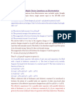 IIT-JEE 2008 Multiple Choice Questions On Electrostatics