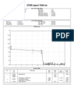 OTDR Report 1550 NM: Test and Cable Setup