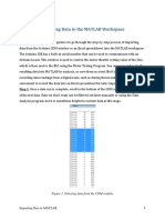 Importing Data To MATLAB