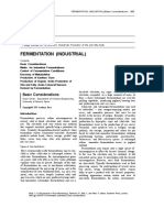 Fermentation (Industrial) : Basic Considerations