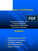 Study Designs in Epidemiology