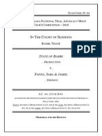 Second Best Memorial Surana and Surana Trial Advocacy 2014 (D)