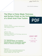 The Effect of Rotor Blade Thickness and Surface Finish On The Erformance of A Small Axial Flow Turbine