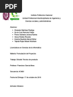 Estudio Técnico de Nuestro Proyecto de Inversión