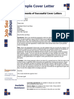 Sample Cover Letter 2