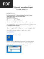 P2P Wireless IP Camera User Manual For PC PDF