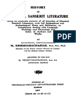 History of Classical Sanskrit Literature-M.Krishnamachariar