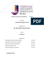 Aggregate Impact Test: Highway and Traffic Engineering ECG564