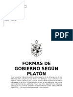 Formas de Gobierno Según Platón Derecho Constitucional