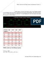 VHDL Code For 4-Bit Ring Counter and Johnson Counter